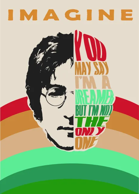 Imagine — plakat typograficzny